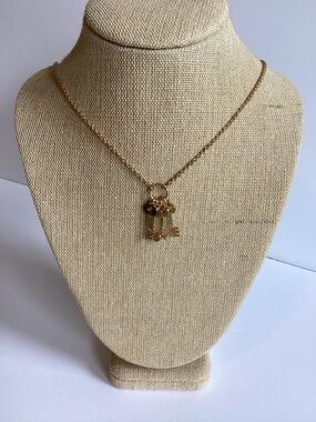 Kate Spade New York LOVE Key Pendant Necklace Rare Archived Dust Bag